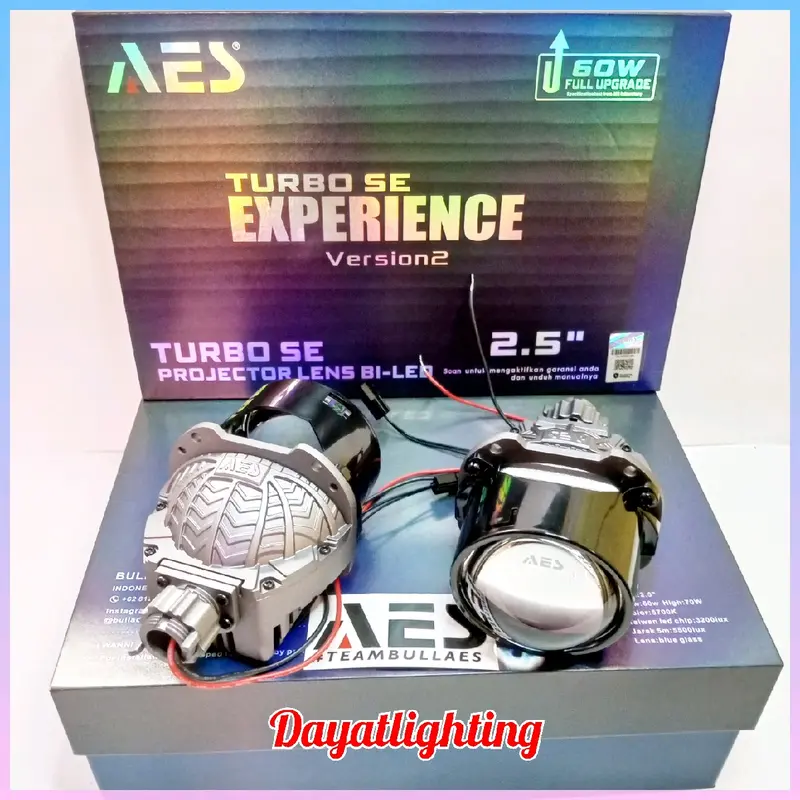 Biled Aes Turbo Experience Version2 | projector lens 2,5 inch Upgrade 70 watt Original Aes Harga Sepasang komplit 3