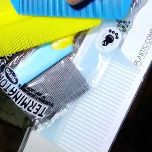 BELI 1 DAPAT 4 SISIR KUTU DAN KETOMBE/SERIT LOGAM GAGANG PANJANG / Sisir Serit Kutu Rambut Logam Gagang Panjang - MI