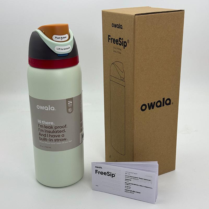 Product Introduction of Boneyard owala Cup Vacuum Flasks & Thermoses Water Bottle Drinkware Thermo Tumbler Stainless Steel Thermal Mug Original Cold Hot Coffee Insulated Lid Straw Bottled Portable tumbler heat and cold original official store 24oz 32oz 710ml 950ml Loop 20