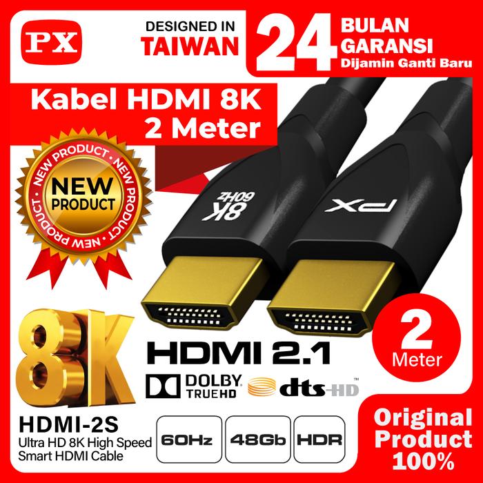 Gambar Kabel HDMI to HDMI 8K 4K 120Hz Ultra HD HDR eARC TV Laptop Monitor PC Proyektor PS XBOX Display HDMI 2.1 HDMI 2 Meter PX HDMI-2S dari PX Official Store Kota Administrasi Jakarta Utara Tokopedia