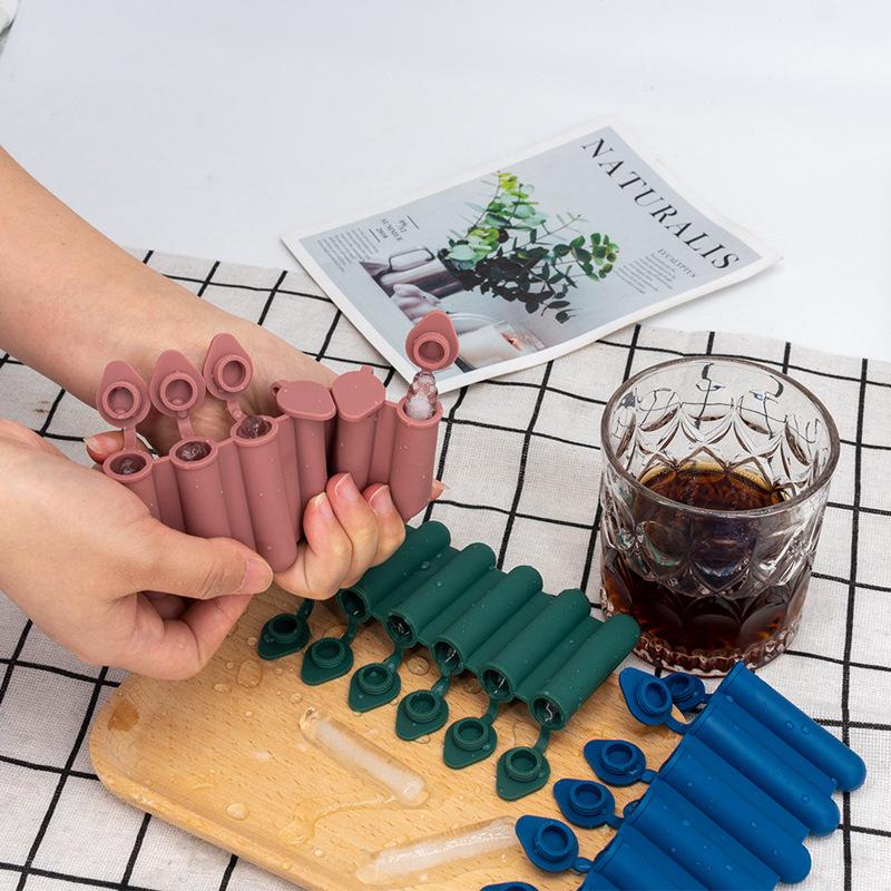 Khay làm kem que bằng silicone thực phẩm 6 ngăn thiết kế dài dễ tháo