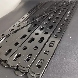 Bracket Plat Bolong Serba guna /multifungsi Tebal 1,5mm Panjang 30cm Univesal ( HITAM )
