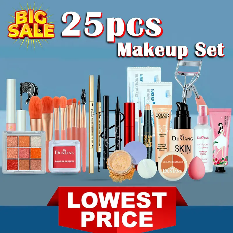 NEW 48 pcs DUNFANG Makeup Set Cosmetic Kit BB Cream+Eyeshadow Palette ...