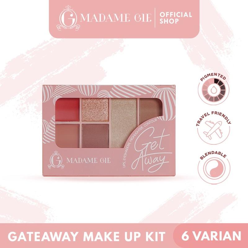 Product Introduction of Madame Gie Getaway Make Up Kit - MakeUp Face Pallete (Eyeshadow / Kosmetik / Waterproof) 1