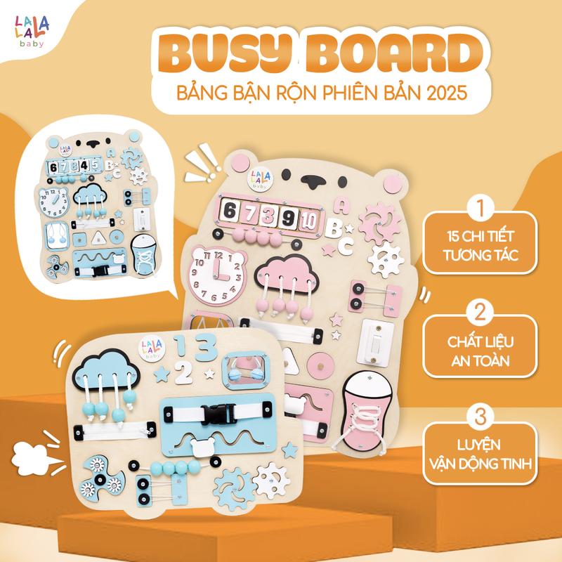 Bảng bận rộn Busy board rèn luyện vận động tinh có bảo hành cho bé từ 12 tháng