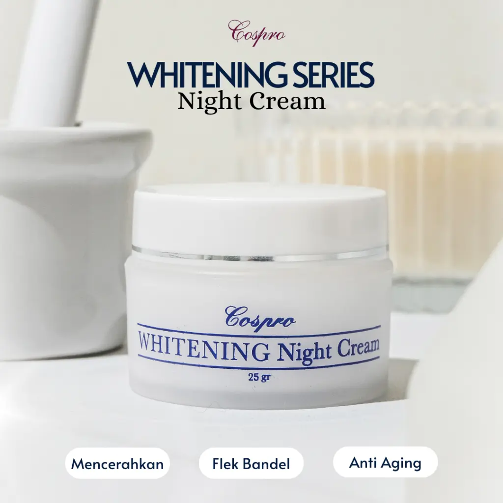 Whitening Cream Cospro Whitening Night Cream -Pelembab Wajah Krim Pemutih Wajah
