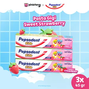 Pepsodent Kids Strawberry Toothpaste Pasta Gigi Anak 45g Multipack