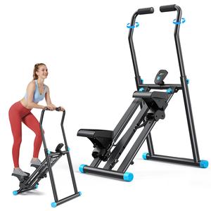 MERACH ステアステッパー ハンドルバー付き、LCDディスプレイ、150KG容量、運動用クライマーエクササイズマシン、男女兼用ホームフィットネス器具