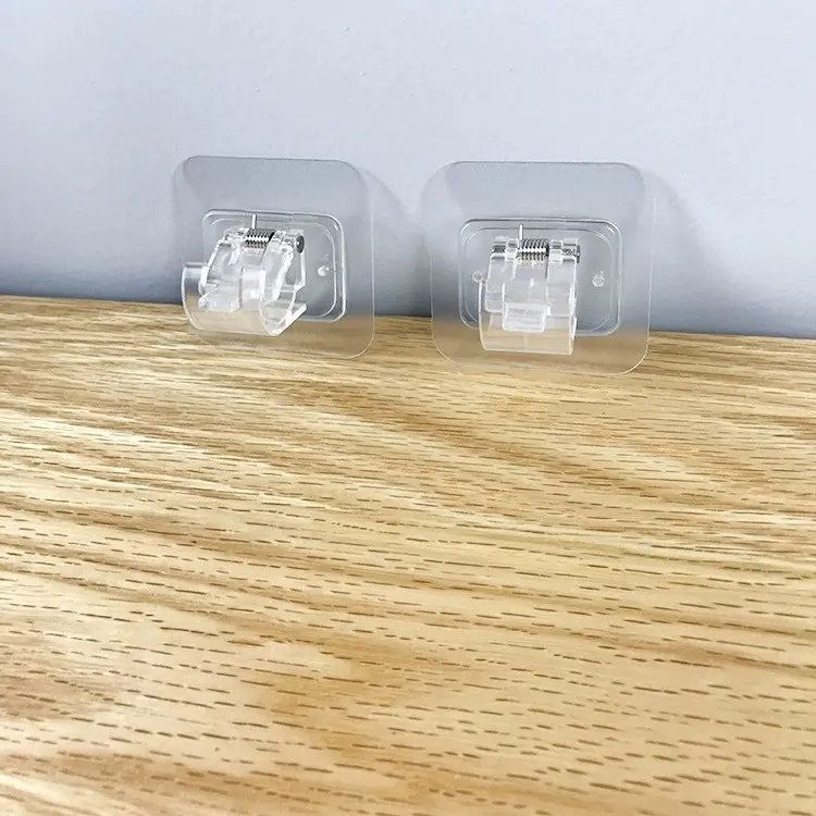Móc Thanh Treo Rèm, Không Cần Đục Lỗ, Giá Đỡ Thanh Treo Rèm, Giá Đỡ Dính Tường Gia Đình, Kẹp, Thanh Thu Nhỏ Mở Rộng Rèm Cửa, Móc Dính 4