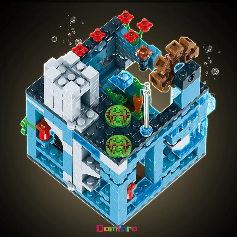 Mainan Seri Minecraft LED Block My World Susun Edukasi Mainan Anak Laki-laki 7/8/9 tahun 4