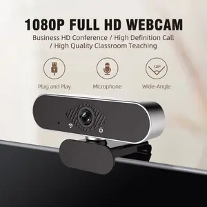 Webcam Laptop 1080P USB Kamera PC 4K Full HD With Mic Live Streaming Untuk Zoom Google Meeting Camera Laptop 1920x1080 Super Jernih 360 Derajat Rotatable