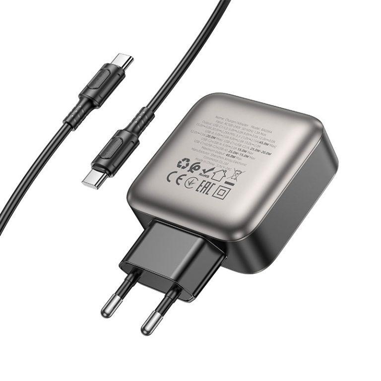 Bộ sạc nhanh chân Type C 45W borofone chính hãng