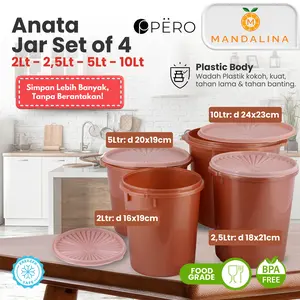 [CELYHOME PO 4 MARET] Pero X Mandalina Anata Jar Set Of 4 / Toples Plastik Set Of 4