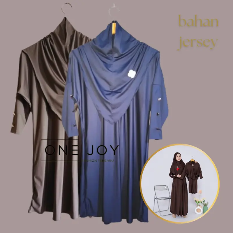 Gamis Abaya Model batwing gamis anak 2-12 tahun perempuan set hijab jersey polos elegan model terbaru Lebaran adem & tida panas 1