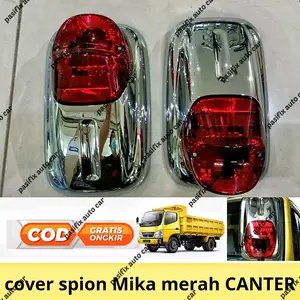 cover spion mitsubishi canter chrome list merah