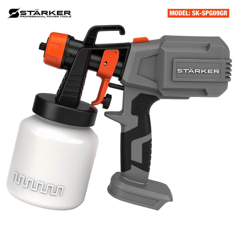 Máy phun sơn dùng pin STARKER béc đồng công nghệ Đức có chỉnh chế độ lưu lượng phun bảo hành 6 tháng