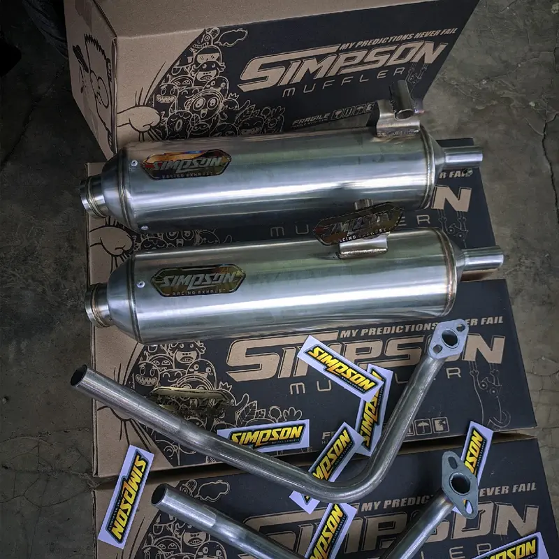Knalpot STD Racing STAINLESS Original SIMPSON MUFFLER !!!, all matic series BEAT,VARIO,MIO,NMAX,AEROX 8