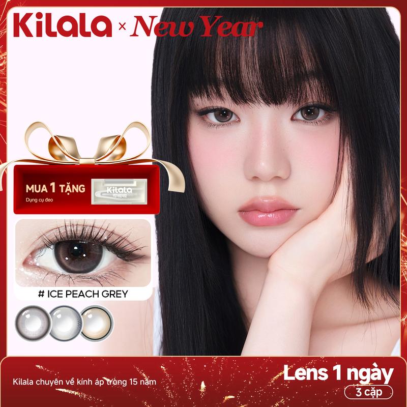  6 chiếc Lens Daily kính áp tròng Kilala tông màu nhẹ nhàng trong suốt hiệu ứng mắt to long lanh tự nhiên – DIA 14.0–14.5mm độ cận 0–7 dễ phối đồ không ngại selfie 