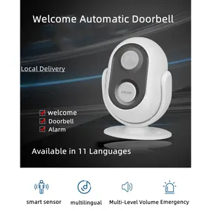 Welcome Automatic Doorbell Alarm Bell Home Shope Supermarket Infrared Motion Sensor Induction Alarm