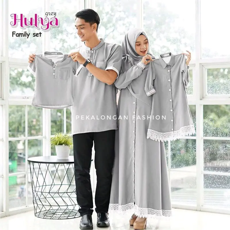 Sarimbit Keluarga Muslim Couple Gamis Ibu dan Anak Sarimbit Lebaran Terbaru Couple Koko Ayah dan Anak Baju Couple Lebaran 2025  Elegan 4