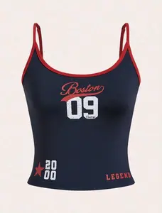 SHEIN Coolane Women's Street Style Y2K Back To School Summer Cool Sports sexy top