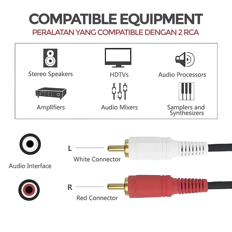 Kabel Audio Speaker 1 to 2 / Kabel AUX Speaker 1 to 2 / Kabel Audio 2 in 1 2