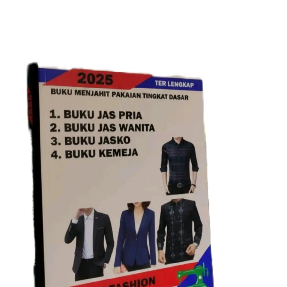 BUKU PAKAIAN TINGKAT DASAR, SATU BUKU ISI 4 POLA PANDUAN MENJAHIT
