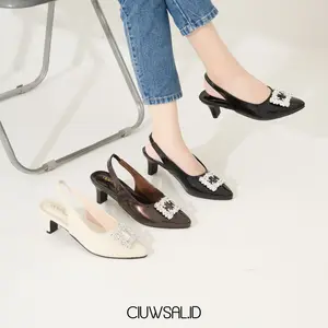 CIUWSAL Milaya Heels Wanita Hak 5cm Elegan Nyaman Pointed Toe Slingback Blink Kekinian Terbaru