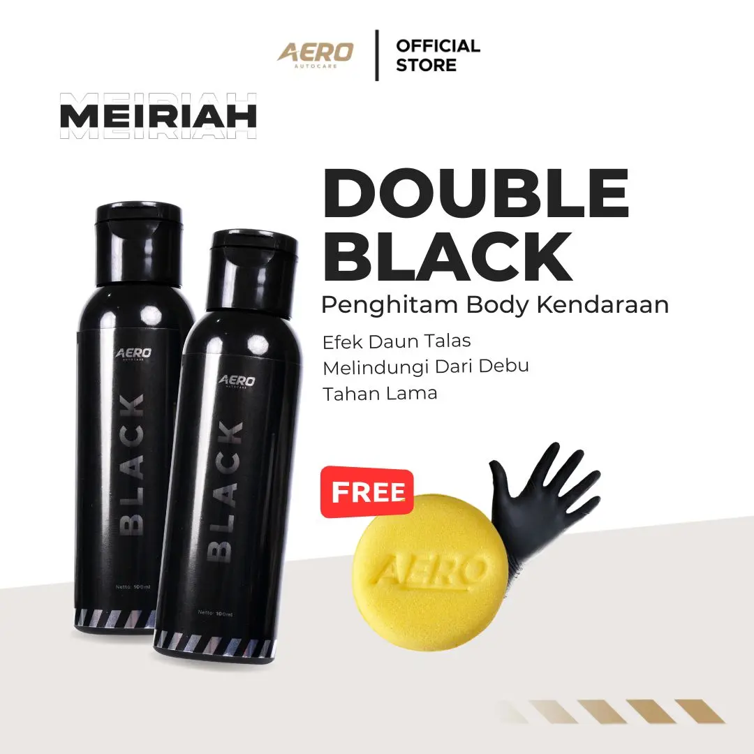 Aero Double Black Penghitam Body Kasar Kendaraan - Dapat 2 Pcs