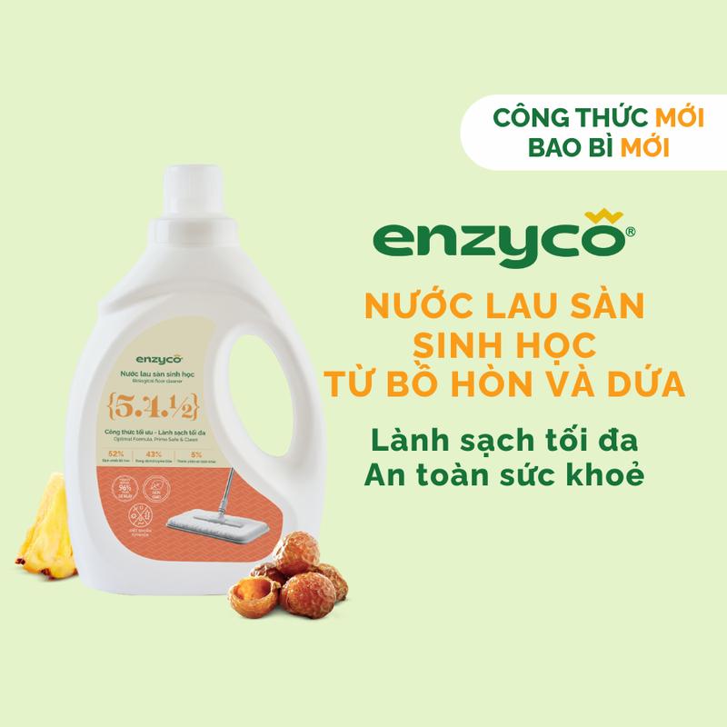 Nước Lau sàn sinh học ENZYCO - Chiết xuất Bồ hòn và Enzyme Dứa - Hương thơm từ Tinh Dầu Sả Chanh Tự Nhiên