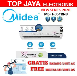 AC MIDEA 1/2 PK/MIDEA AC 1/2 PK BARU BERGARANSI RESMI FREE INSTALASI-GRATIS PASANG