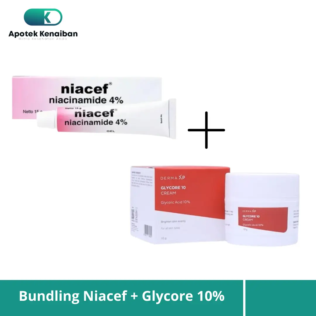 Bundling Niacef + Glycore 10% / Kulit Cerah Bebas Jerawat