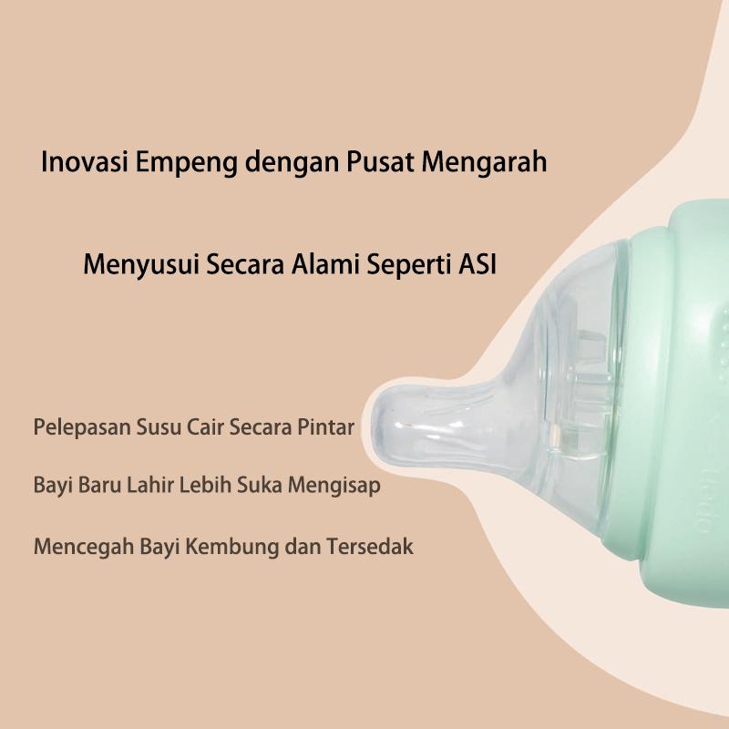 Botol Persegi Bayi Anti Perut Kembung Botol Penyimpanan Makanan Bayi Mulut Lebar 270ml C437
