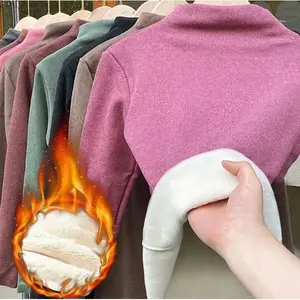 IMPORT VELVET THERMAL TOP WOMAN WINTER AUTUMN OUTFIT BAJU TERMAL ATASAN LONG JOHN WANITA MUSIM DINGIN