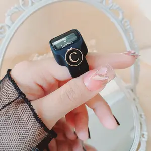 Tasbina RING LED Tasbih Digital Cincin Cantik Tombol Inisial Huruf Muslim dengan Lampu LED Praktis Stylish & Personalizable