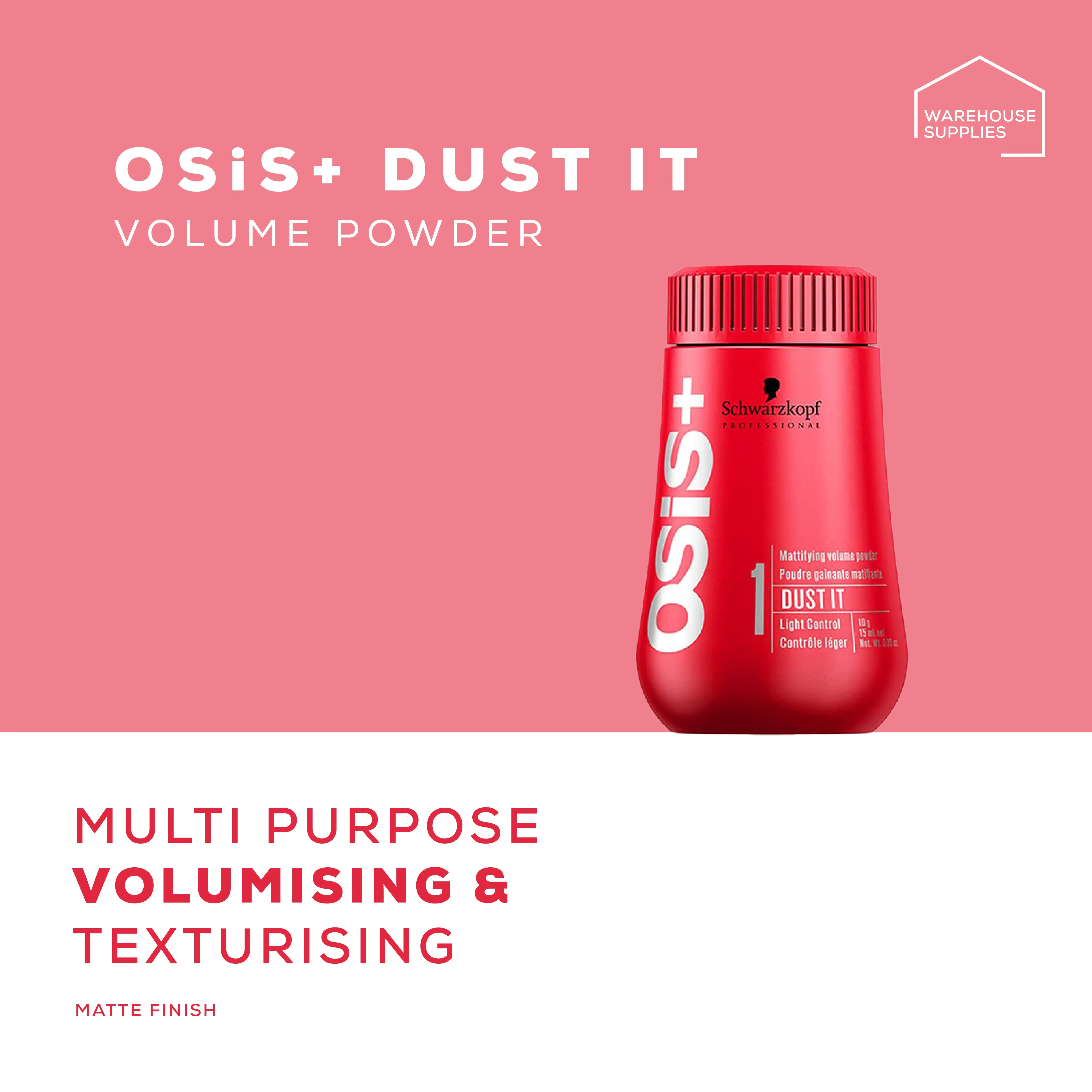 [Bundle of 3]  Dust It Mattifying OSIS Powder 10g Schwarzkopf Professional [ Classic Packaging ]