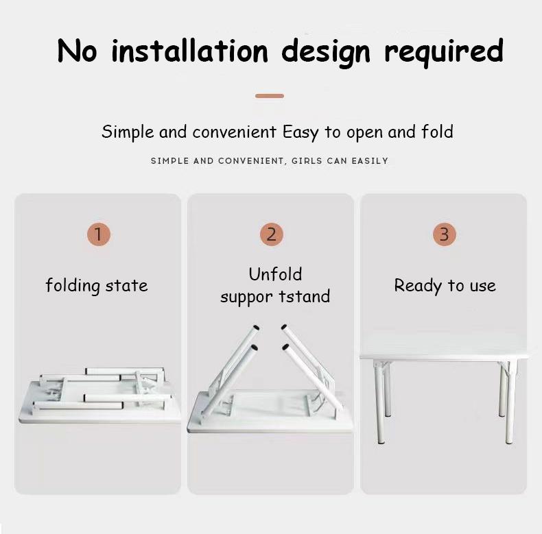 Product Introduction of [SG Stock] Foldable Dining Table 80*50*75cm No Installation Required Folding Table Study Table 22