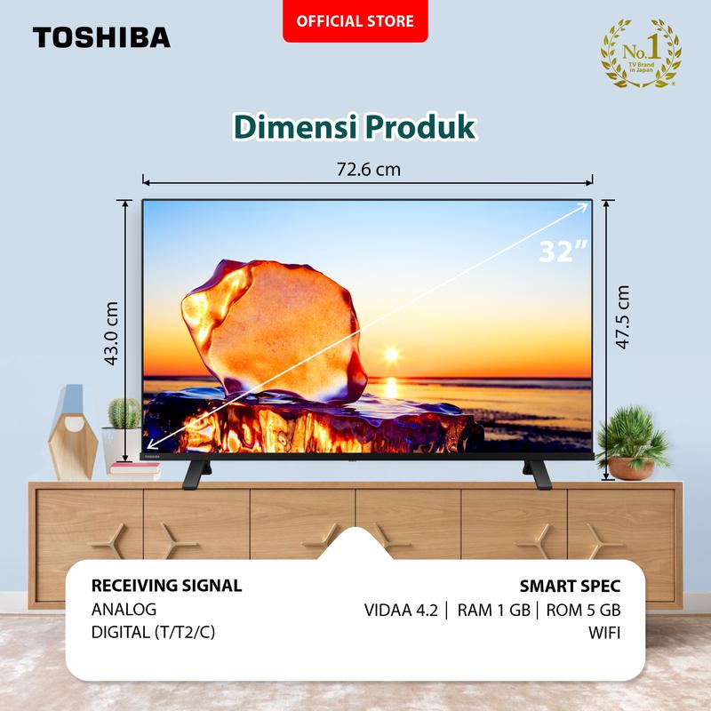 [Khusus Online] Toshiba TV 32" HD Smart TV-Wifi-Dolby Audio-Digital TV--Screen Sharing-YouTube-NETFLIX-HDMI-USB- 32E31KP tv 3
