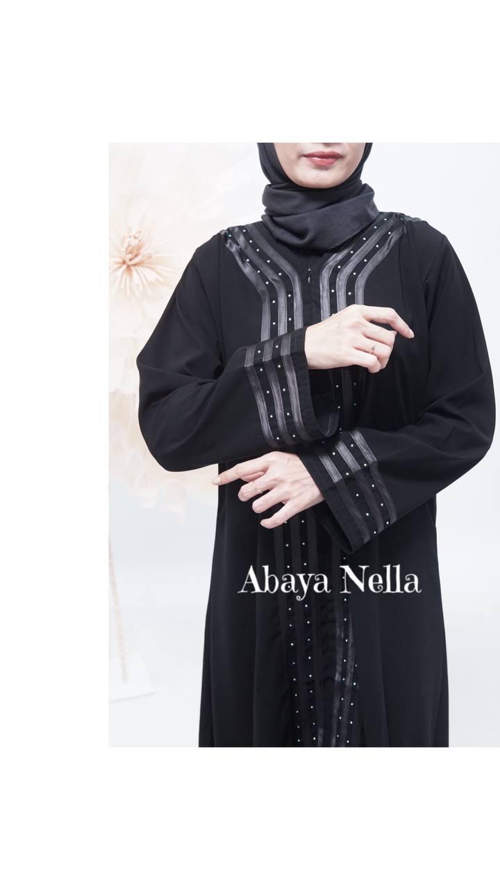 Product Introduction of Abaya Gamis ALKHATIB Hitam Nella Motif Jetblack Ready Wanita Muslim Grade A Ukuran S M L XL XXL gamisabaya 3