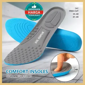 Insole Sepatu Empuk Alas Sepatu Olahraga Sol Sepatu Premium Ringan Dan Empuk Pria dan Wanita