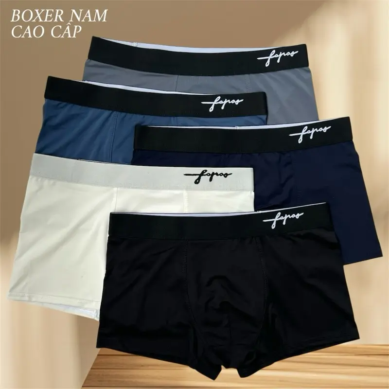 (COMBO 5 CHIẾC CAO CẤP) QUẦN BOXER CHỮ KÝ THUN LẠNH CHO NAM/ QUẦN SỊP ĐÙI,QUẦN LÓT THUN LẠNH CHO NAM CAO CẤP.. Menswear