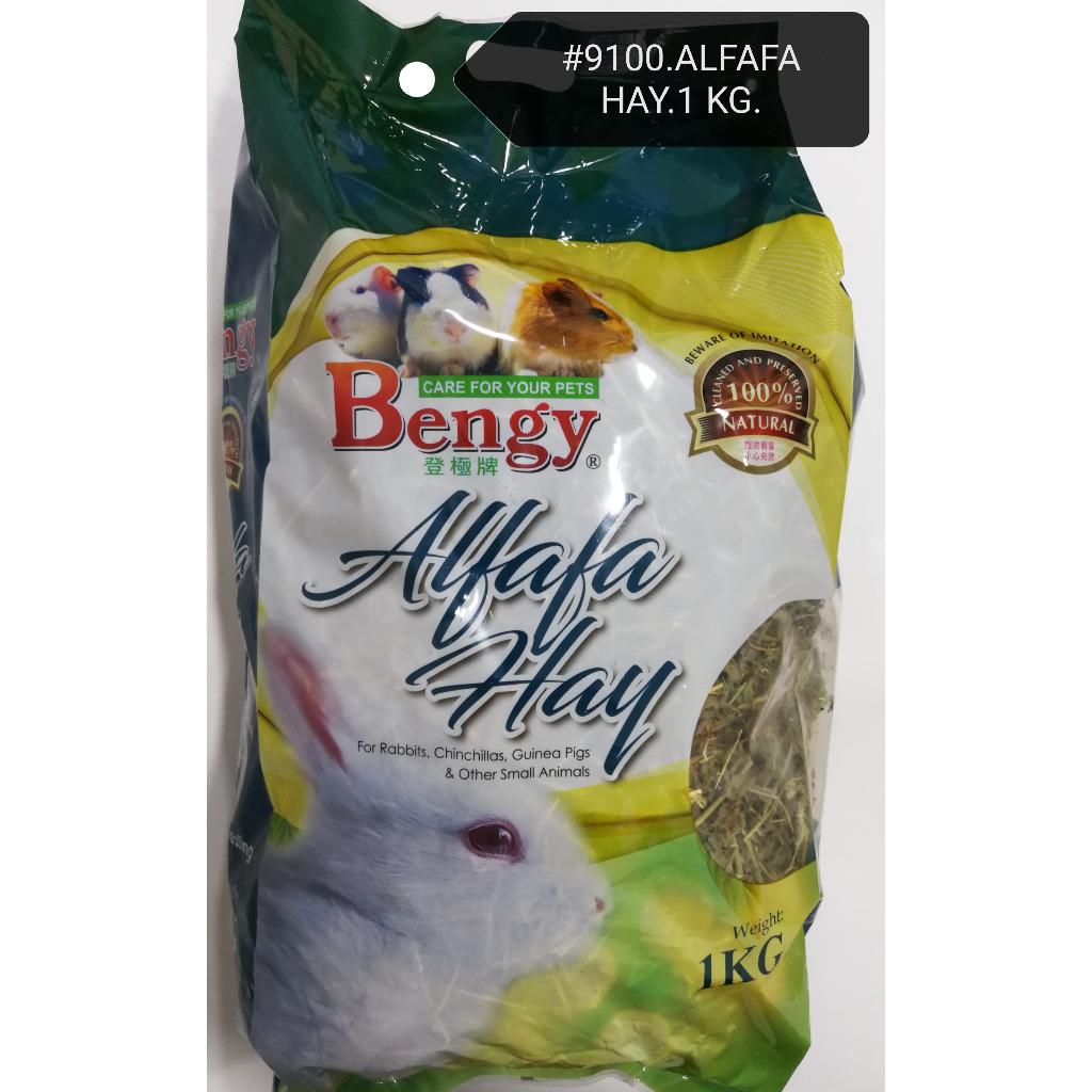 Bengy Alfalfa Hay 1kg Rabbit Guinea Pig Chinchilla Arnab