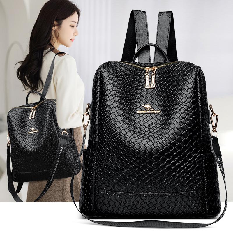 Ba Lô Nữ, Da PU, Thiết Kế Chống Trộm, Túi Đi Học Cho Bé Gái, Dung Tích Lớn, Ba Lô Du Lịch, Không Thấm Nước, Thích Hợp Cho Học Sinh, Túi Sách