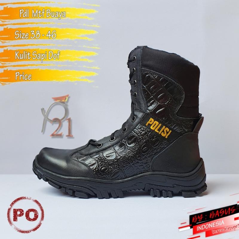Sepatu PDL Motif Buaya P21