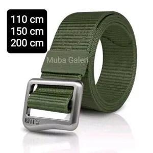 IKAT PINGGANG PRIA JUMBO GESPER TACTICAL KEPALA BESI SABUK KANVAS NILON MENT BELT