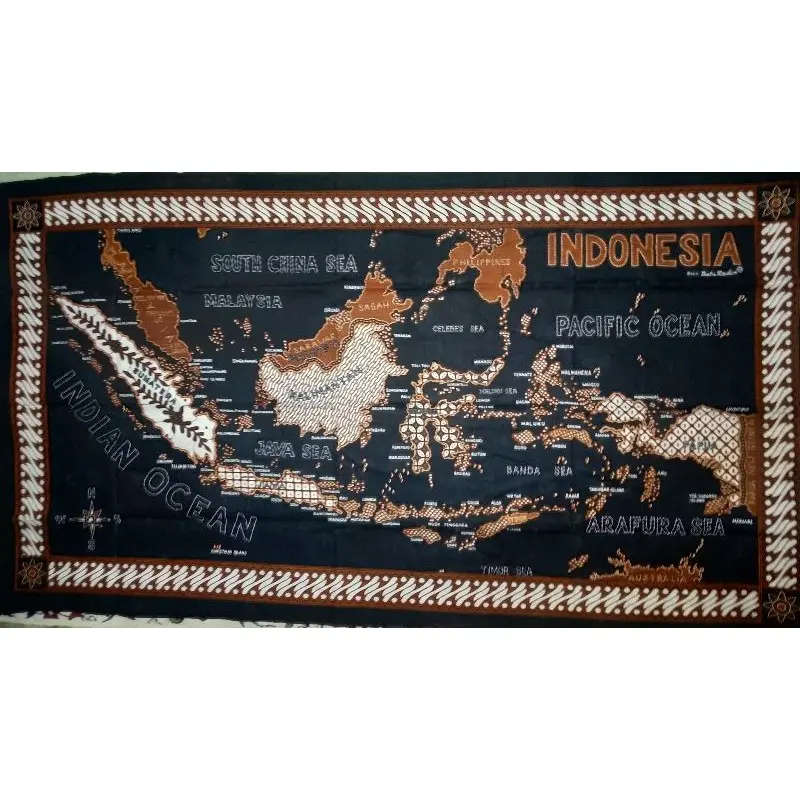 Taplak Meja/Hiasan Dinding Batik Peta Indonesia 0