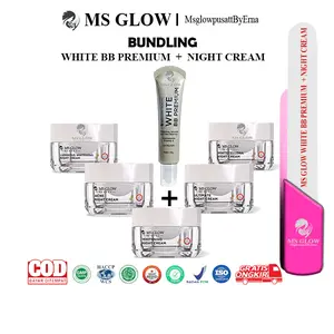 MS GLOW WHITE BB PREMIUM + NIGHT CREAM KRIM MALAM