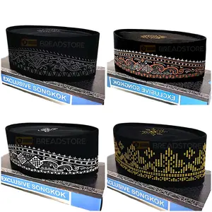 Peci Songkok Hitam Motif Batik Tinggi 9 Kopiah Anak Dewasa