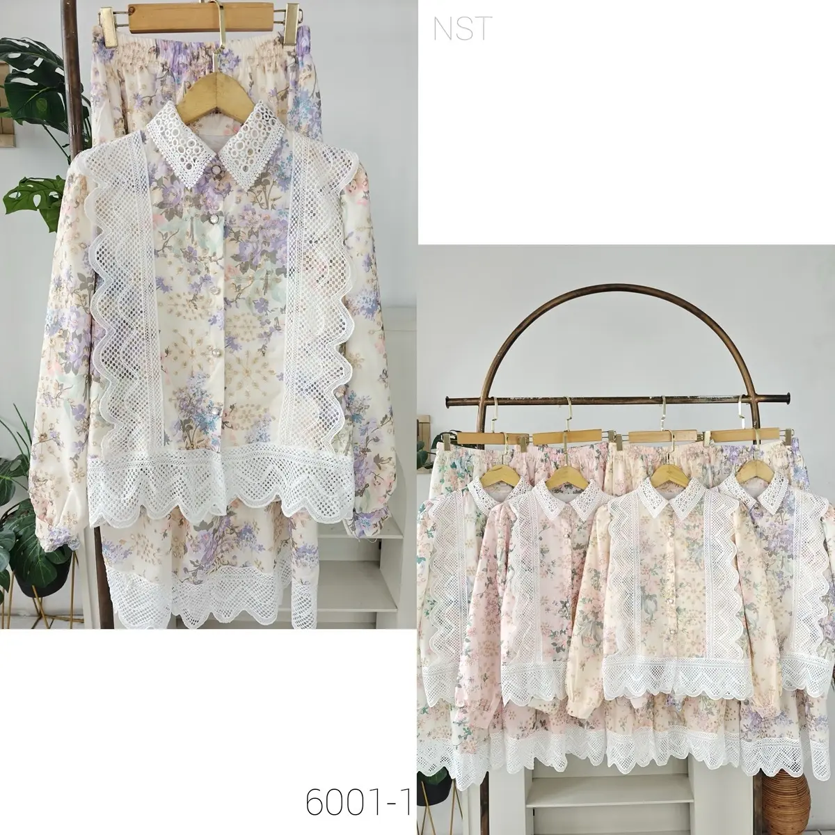 SETROK ONE SET BORDIR GOLD IMPORT BKK PREMIUM Setelan Wanita Kekinian Mewah Dan Elegant