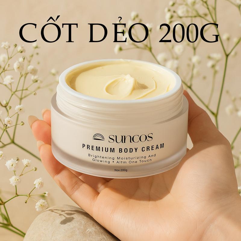 KEM BODY CỐT DẺO 200G PREMIUM hỗ trợ dưỡng trắng , mềm mịn da. ủ